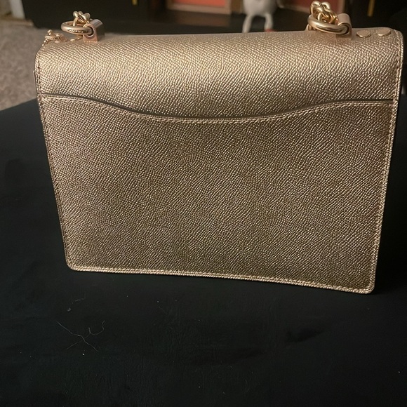 COPY - Small/Medium Gold/Brown Coach Purse - Picture 2 of 4